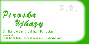 piroska ujhazy business card