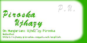piroska ujhazy business card
